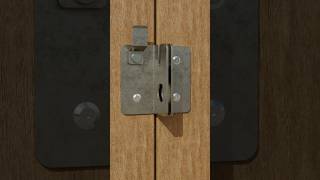 Simple barn door lock 3d woodworking satisfying asmr [upl. by Eilsew770]