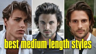 The 5 BEST Medium Length Hairstyles For Men In 2024 menshairstyles [upl. by Iht656]