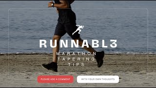 Marathon Tapering Tips  Some Thoughts as I run [upl. by Ycrep]