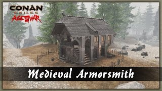 HOW TO BUILD A MEDIEVAL ARMORSMITH SPEED BUILD  CONAN EXILES [upl. by Nyleuqcaj]