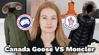 Canada Goose VS Moncler 🧥  Pricing Sizing Versatility Level of Warmth Pros amp Cons [upl. by Elvah728]