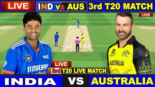 Live IND Vs AUS 3rd T20 Match  Live Scores amp Commentary  India Vs Australia  1st Innings [upl. by Jarek209]