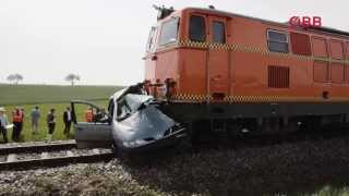 CrashSimulation Unfall an Eisenbahnkreuzung [upl. by Eleinad]