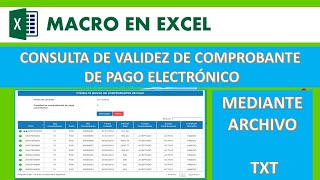 Consulta de validez de Comprobante de pago Electrónico SUNAT 2021Macro Excel gratis [upl. by Marutani]