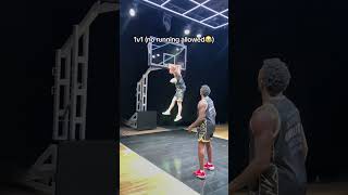 1v1 No Running 🤣 hoops basketballdrills basketball [upl. by Idona]