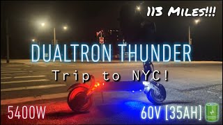 Dualtron Thunder Electric Scooter  Trip to New York City 113 Mile Ride [upl. by Airalav943]