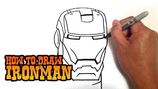 How to Draw Iron Man  Step by Step Video [upl. by Ddot]