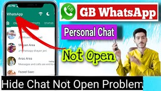 GB whatsapp hide chat not working  GB Whatsapp pr hide chat open nahi ho raha hai [upl. by Eizus]