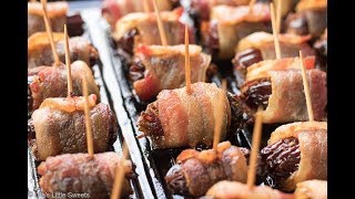 Bacon Wrapped Stuffed Dates Recipe  Lifes Little Sweets [upl. by Agnes]