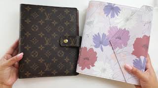 Setting up my Louis Vuitton with my New Erin Condren In Bloom Daily Duo Inserts [upl. by Tierza]