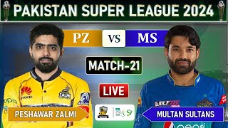 PESHAWAR ZALMI vs MULTAN SULTANS PSL 2024 MATCH 21 LIVE  PZ vs MS MATCH LIVE SCORES  MS BATTING [upl. by Lewert862]