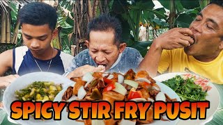 SPICY STIR FRY PUSIT lutongbahayrecipe [upl. by Mode176]