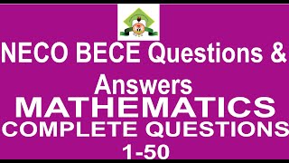 BECE 2018 COMPLETE MATHEMATICS PAST QUESTIONS AND ANSWERS [upl. by Switzer611]