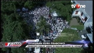 Syukuran Kubu Prabowo Pendukung Padati Jalan Kertanegara Jakarta [upl. by Stoecker502]