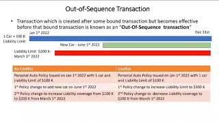 OutofSequence Transaction  P amp C Insurance [upl. by Laughry]