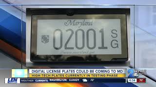 MDOT MVA to test digital license plate technology in Maryland [upl. by Gavan]