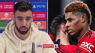 Bruno Fernandes explains why he gave the penalty to Marcus Rashford 🔴🤝 [upl. by Giff]