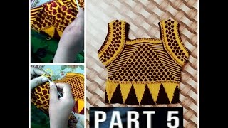 Woolen blouse for Ladies in hindi how to knit designer blouse for women full procedure step by step [upl. by Irtemed664]