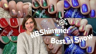 KBShimmer Best in Snow Holiday 2023 Swatches [upl. by Eneluqcaj]