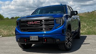 MY NEW REFRESHED 2022 GMC SIERRA AT4 30L DURAMAX IN DYNAMIC BLUE METALLIC IS FINALLY HERE  Review [upl. by Oates371]