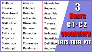 3 Hours of C1 and C2 Cambridge Advanced Vocabulary for IELTS TOEFL and PTE [upl. by Olethea]