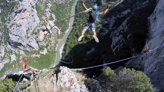 Gorges du Verdon  Rope jump 240m [upl. by Germann576]