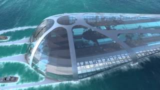 3D animation underwater resort Hainan  China by xspace  三维 动画水下度假区 在海南、中国 xspace 造型的 [upl. by Jorry]