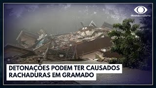 Detonações podem ter causados rachaduras em Gramado RS  Jornal da Band [upl. by Anetsirhc]