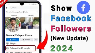 How to Show Followers on Facebook 2024  Facebook Followers Settings 2024 [upl. by Etteiluj]