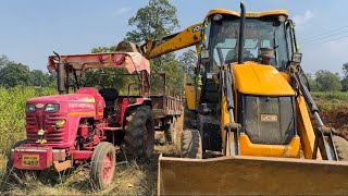 Jcb 3dx Eco Backhoe Machine Loading Mud In Mahindra and Swaraj Tractors  Jcb and Tractor Video [upl. by Sera814]