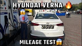 Hyundai verna mileage test 🔥  diesel verna ki mileage ki koi takkar nahhi 👍💪 [upl. by Tavey]