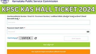 KPSC KAS Hall Ticket 2024 – Prelims Admit Card to be released kpsckarnicin [upl. by Anirtac]