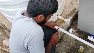 double water tank fitting plumbing work water tank fitting [upl. by Jordanson451]