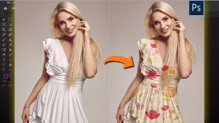 How to Add Patterns to Clothing in Photoshop  Putting Any Design on a Dress using Photoshop [upl. by Champaigne]