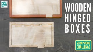 4 Different Wooden Hinged Boxes Pt1  Scrapwood Challenge ep41 [upl. by Natan477]