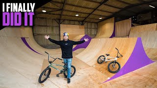 MY FIRST TIME RIDING BMX AT MY HOMEMADE SKATEPARK [upl. by Peisch]