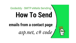 How To Send Godaddy SMTP eMail Setup Host amp Port aspnet c [upl. by Dib33]