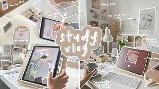 study vlog 🖇 college week in uk revising for final exams new desk setup manhwa ft pdfelement [upl. by Krm]