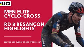 Round 8  Men Elite Highlights  202122 UCI CX World Cup  Besançon [upl. by Ynnad]