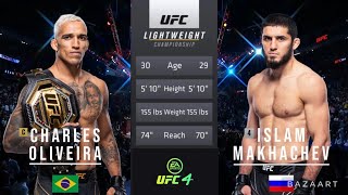 CHARLES OLIVEIRA VS ISLAM MAKHACHEV FULL FIGHT UFC 280 [upl. by Gottlieb]