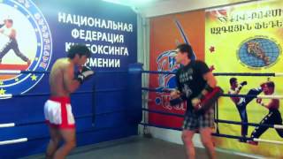 Suro Hajoyan  Training K1 with Melsik Baghdasaryan [upl. by Shaer]