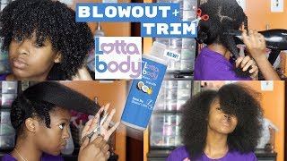 BLOW OUT for the low with Lotta Body  How I Trim My Hair giveaway closed [upl. by Clem]