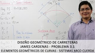 Cálculo de Curvas Horizontales y Dibujo  topografía  clases online [upl. by Nepets]