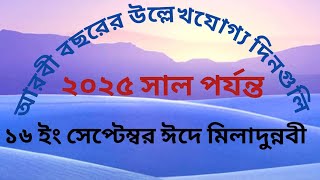 আরবী বছরের উল্লেখযোগ্য দিনগুলি। আরবী মাসের বরকতময় দিনগুলি। The blessed days of Arabic months [upl. by Imaon657]