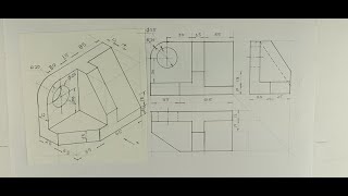 Orthographic projection  Technical drawing  Engineering drawing [upl. by Nahbois838]