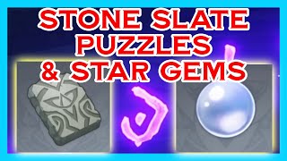 How to Do STONE SLATE PUZZLES and Star Shaped Gems in Tsurumi Island Genshin Impact 22 [upl. by Leuqer222]