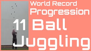 World Record Progression  11 Ball Juggling [upl. by Krm901]