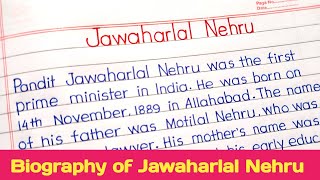 Biography of jawaharlal nehru  Essay on jawaharlal nehru in english 10 lines on jawaharlal nehru [upl. by Proudfoot874]