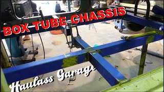 HOW TO BUILD A CHEAP BOX SECTION TUBE CHASSIS DIY Haulass Garage Episode 9 [upl. by Tnomyar]