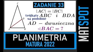 Planimetria  figury podobne  zadanie maturalne [upl. by Manoop]